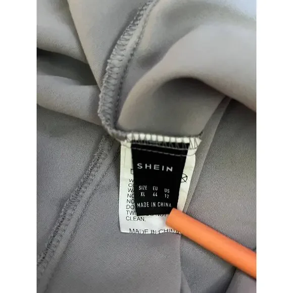 SHEIN Light Purple Light Long Flutter Sleeves Floor Length Dress SzXL - Picture 4 of 9